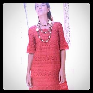 Anthropologie Dazzling Lights Eyelet Shift Dress
